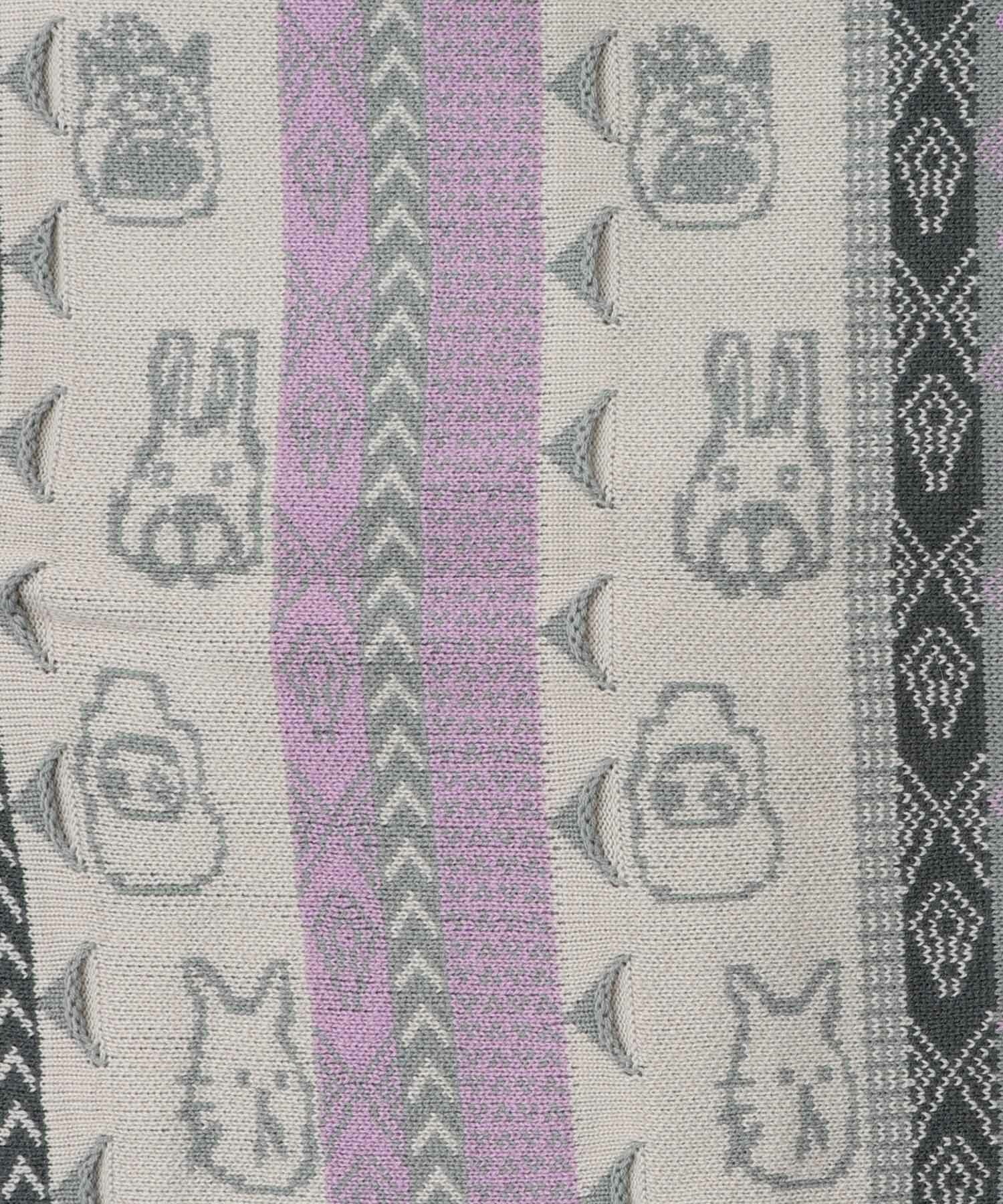 落書き調Parityキャラジャガード3Dニットカーディガン-17