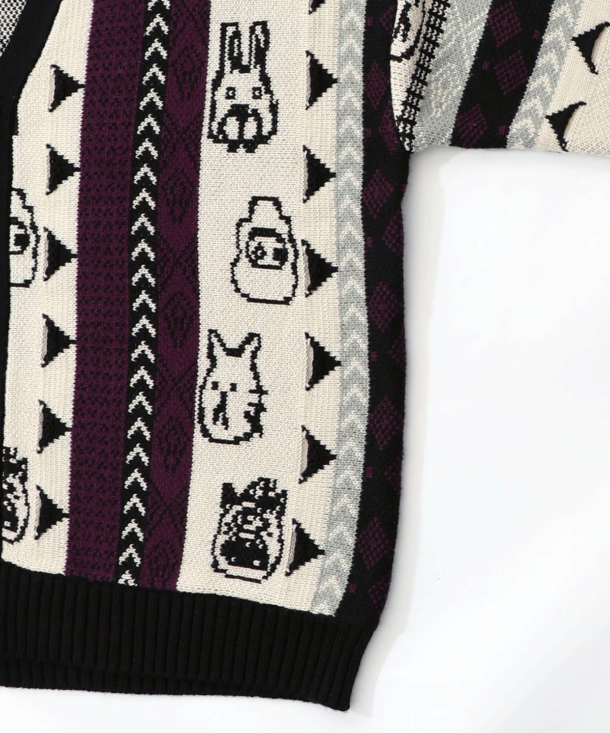 落書き調Parityキャラジャガード3Dニットカーディガン-20