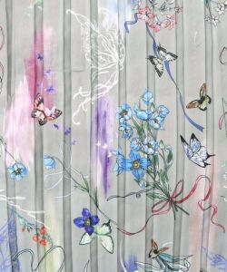 花柄素材切替タートルネックワンピース-22