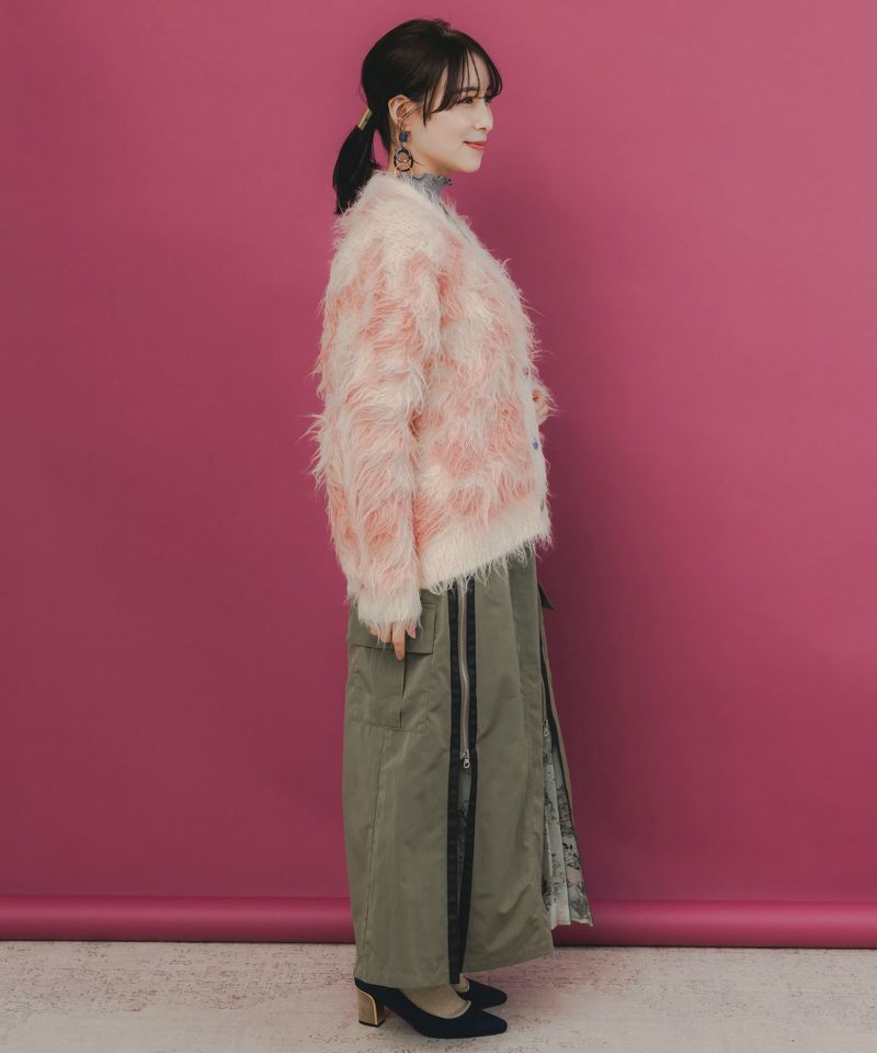 雪の結晶×星座×楽器柄 2wayカーゴスカート-4