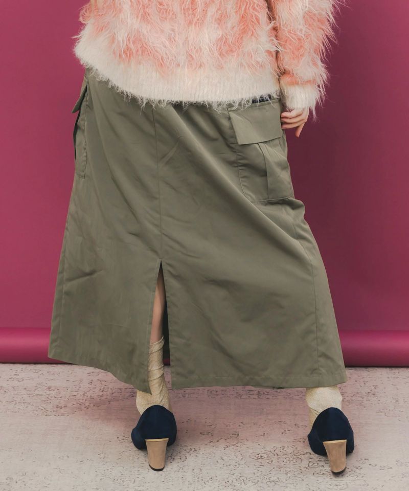 雪の結晶×星座×楽器柄 2wayカーゴスカート-5