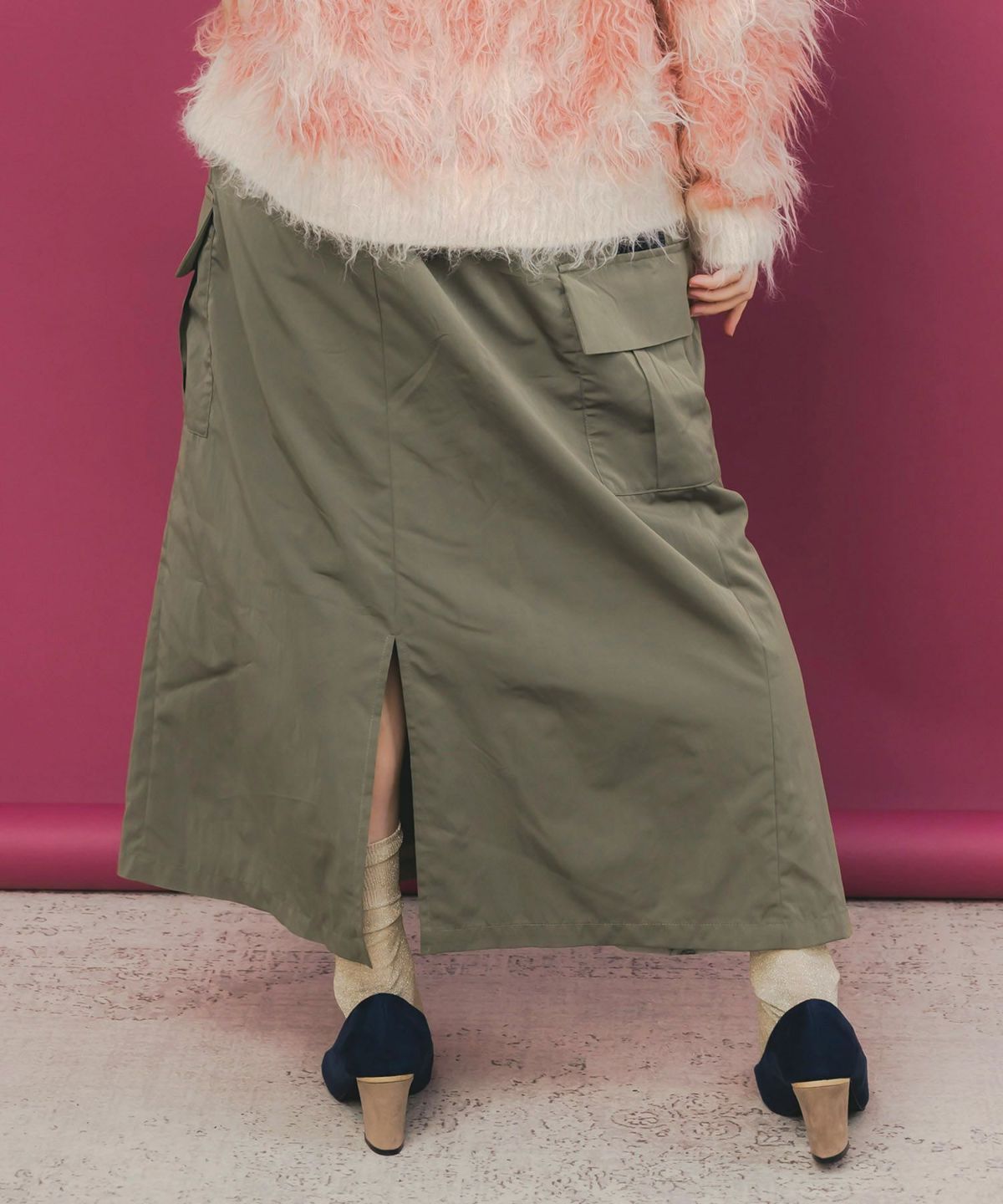 雪の結晶×星座×楽器柄 2wayカーゴスカート-5