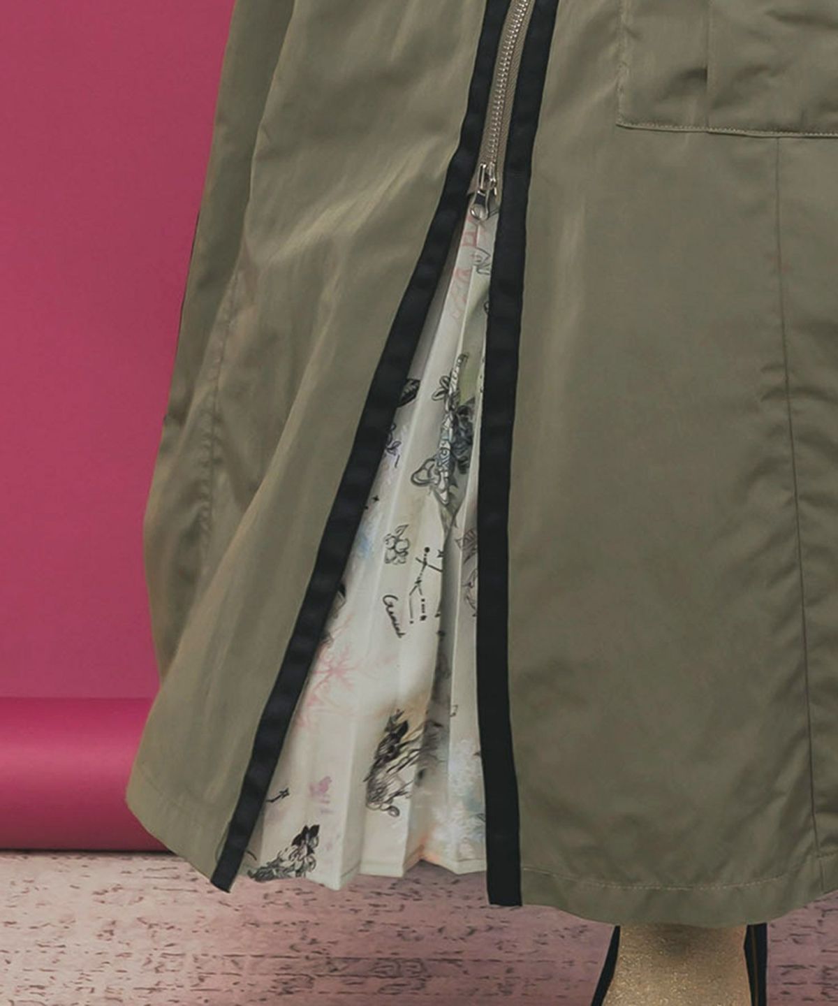 雪の結晶×星座×楽器柄 2wayカーゴスカート-7