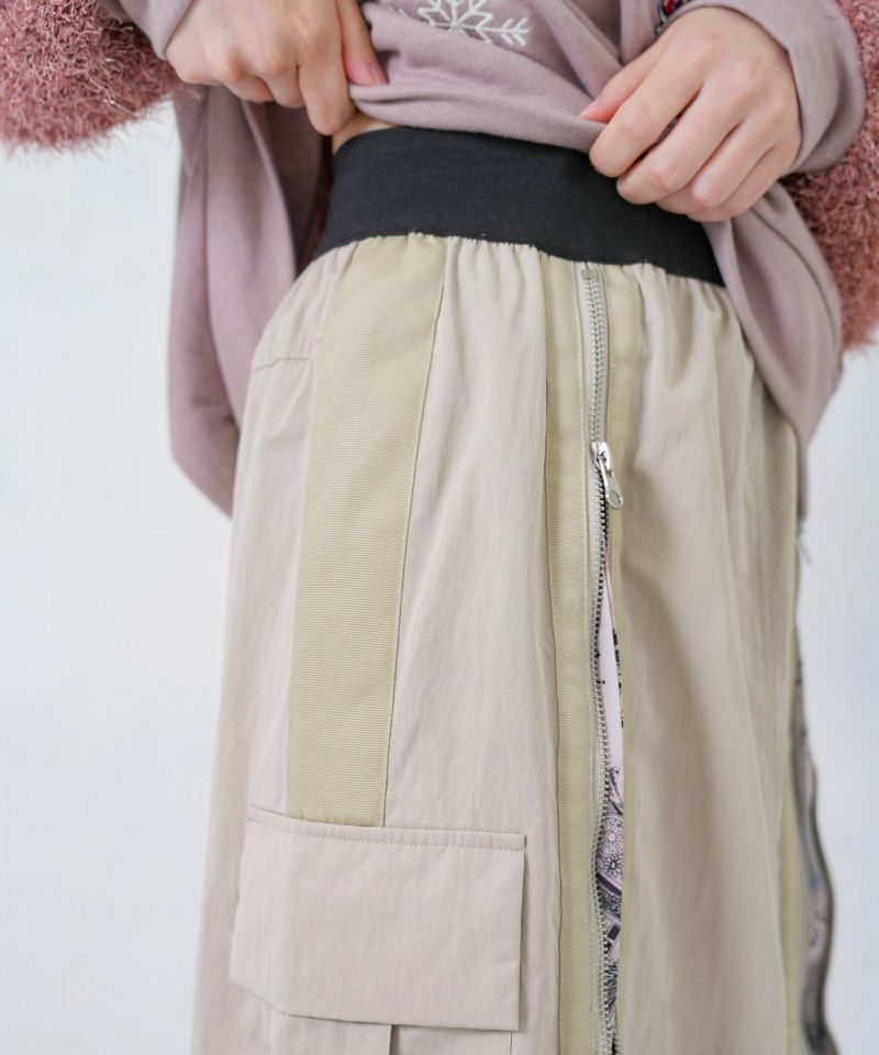 雪の結晶×星座×楽器柄 2wayカーゴスカート-14