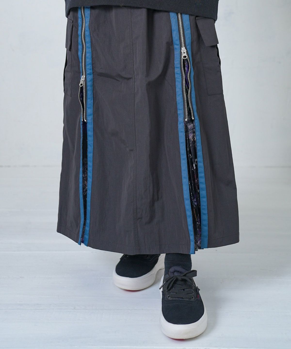 雪の結晶×星座×楽器柄 2wayカーゴスカート-16