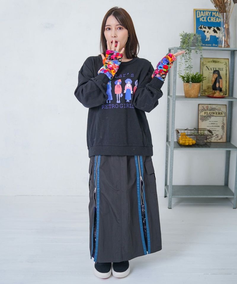 雪の結晶×星座×楽器柄 2wayカーゴスカート-17