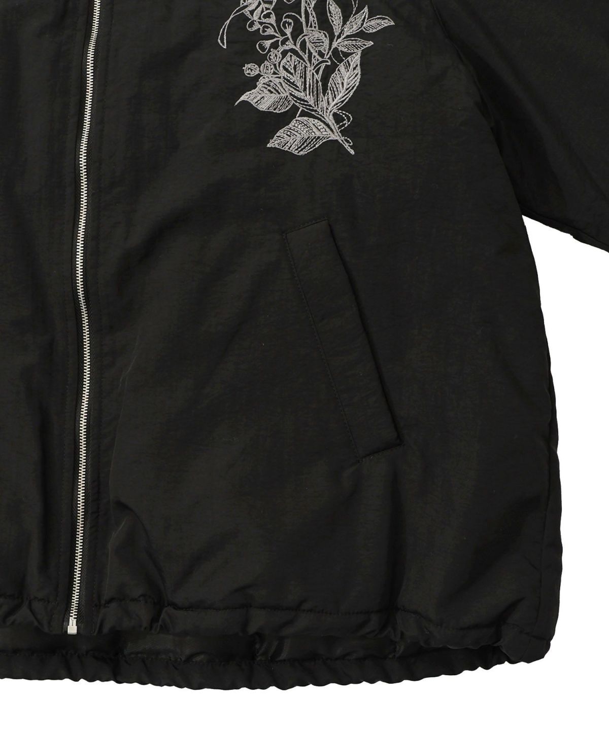 ボア襟取り外し可能 花刺繍中綿ブルゾン-27