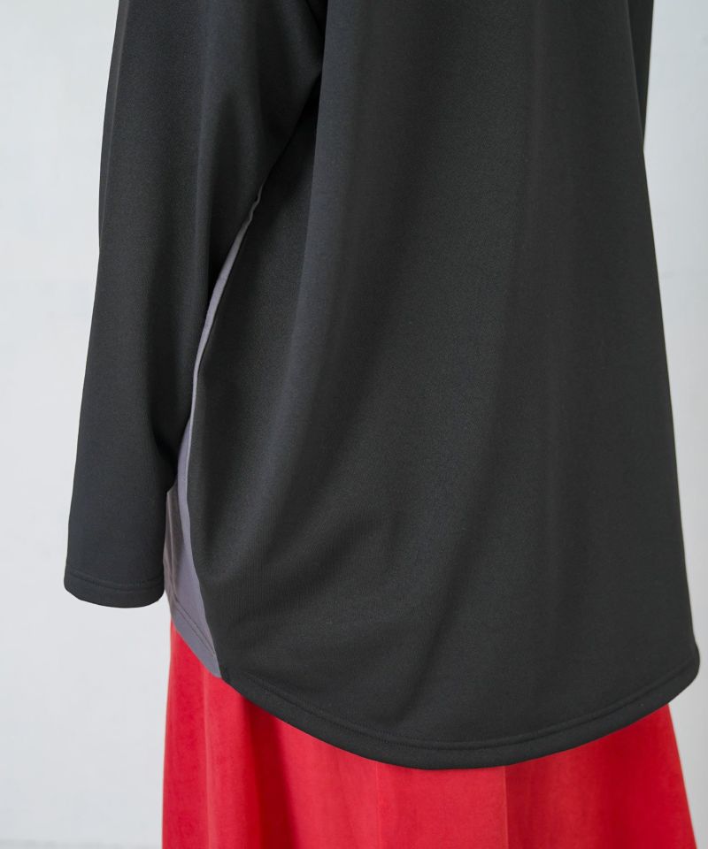 花×夜空柄ミックス裏毛チュニック-6