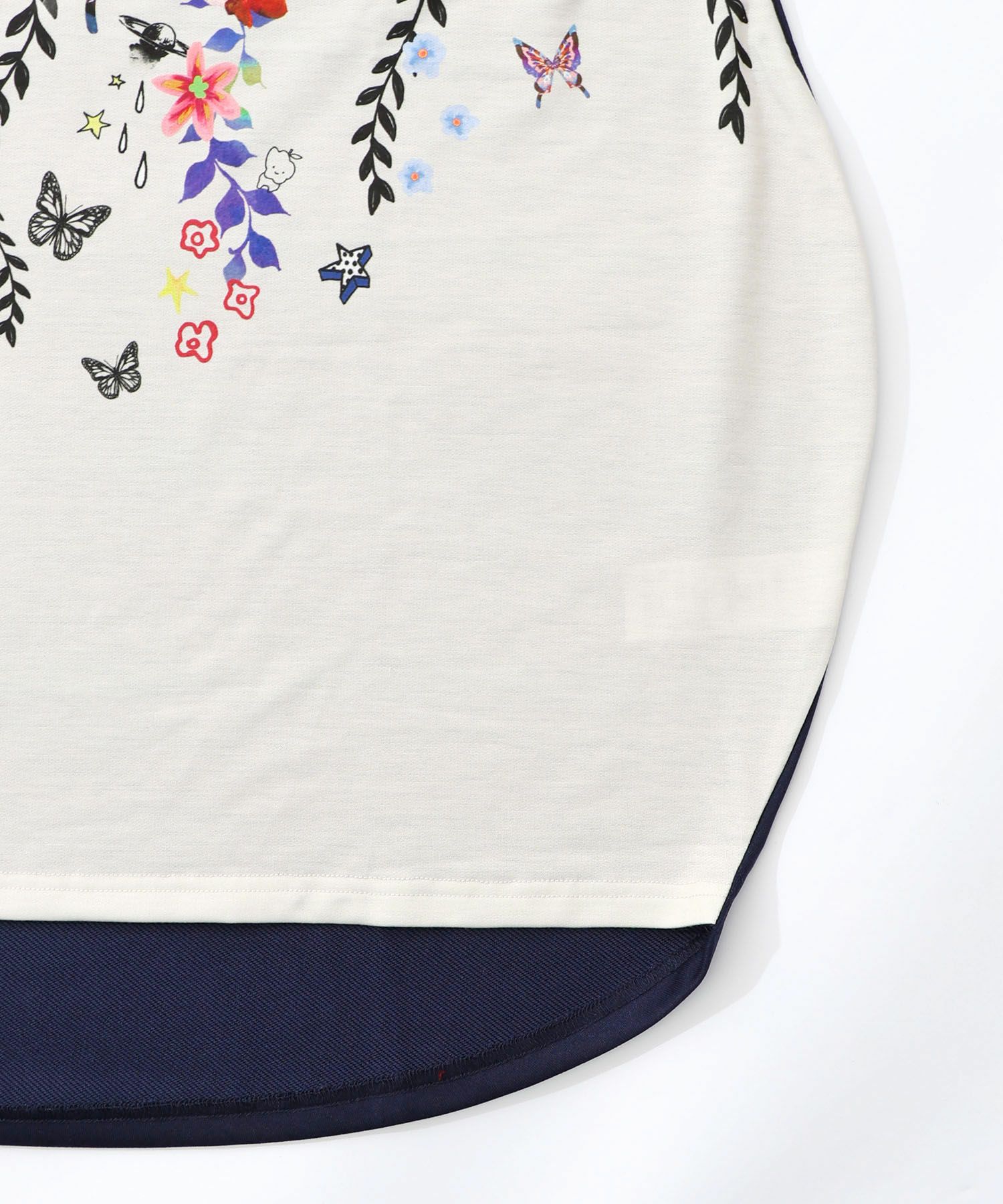 花×夜空柄ミックス裏毛チュニック-13