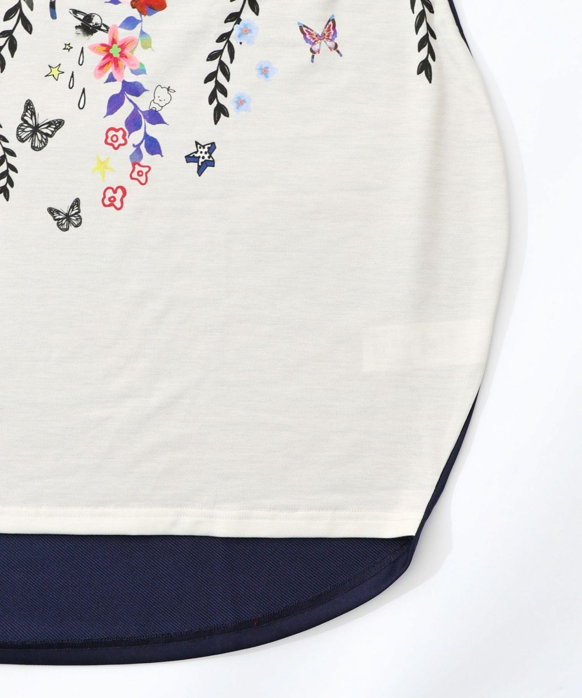 花×夜空柄ミックス裏毛チュニック-13