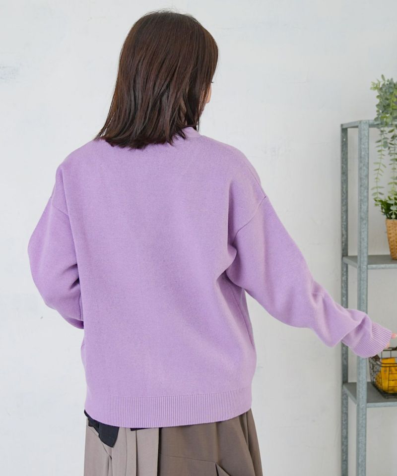 153727：風船ネコちゃんジャガードニットカーディガンの通販-ScoLar