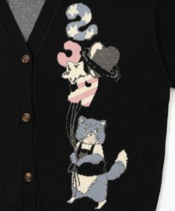 風船ネコちゃんジャガードニットカーディガン-15