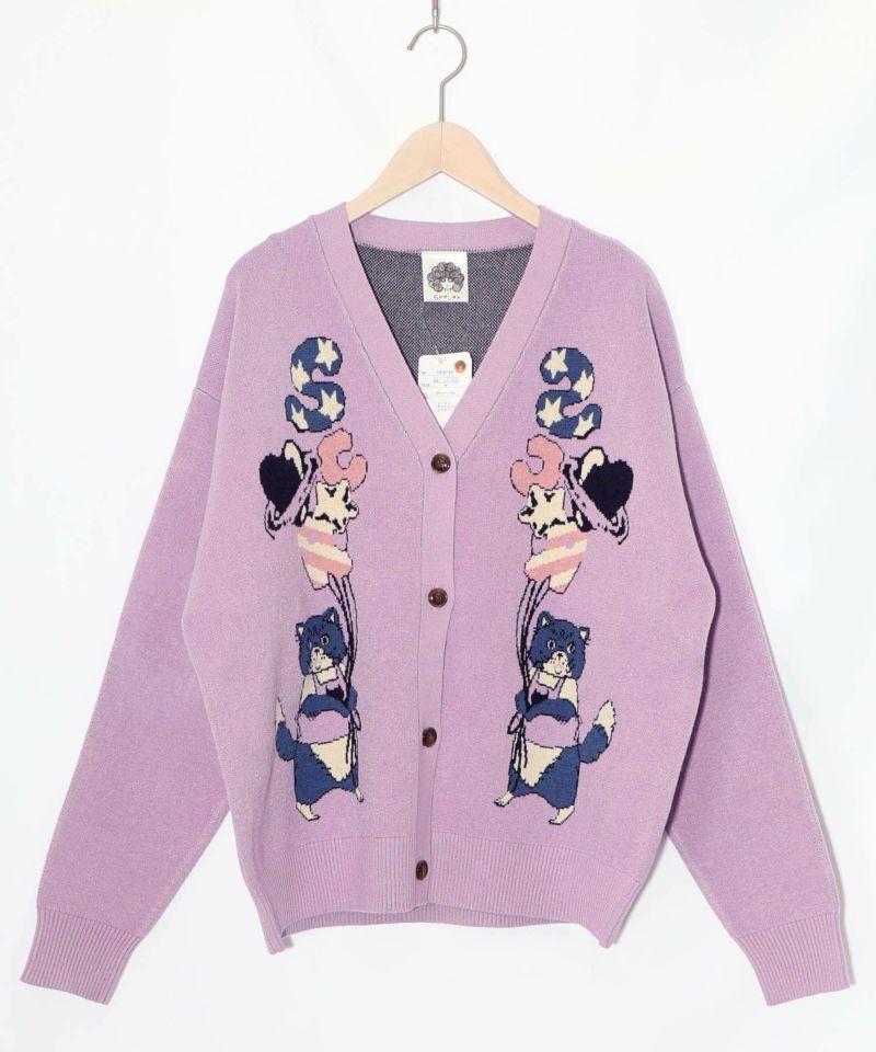 風船ネコちゃんジャガードニットカーディガン-18