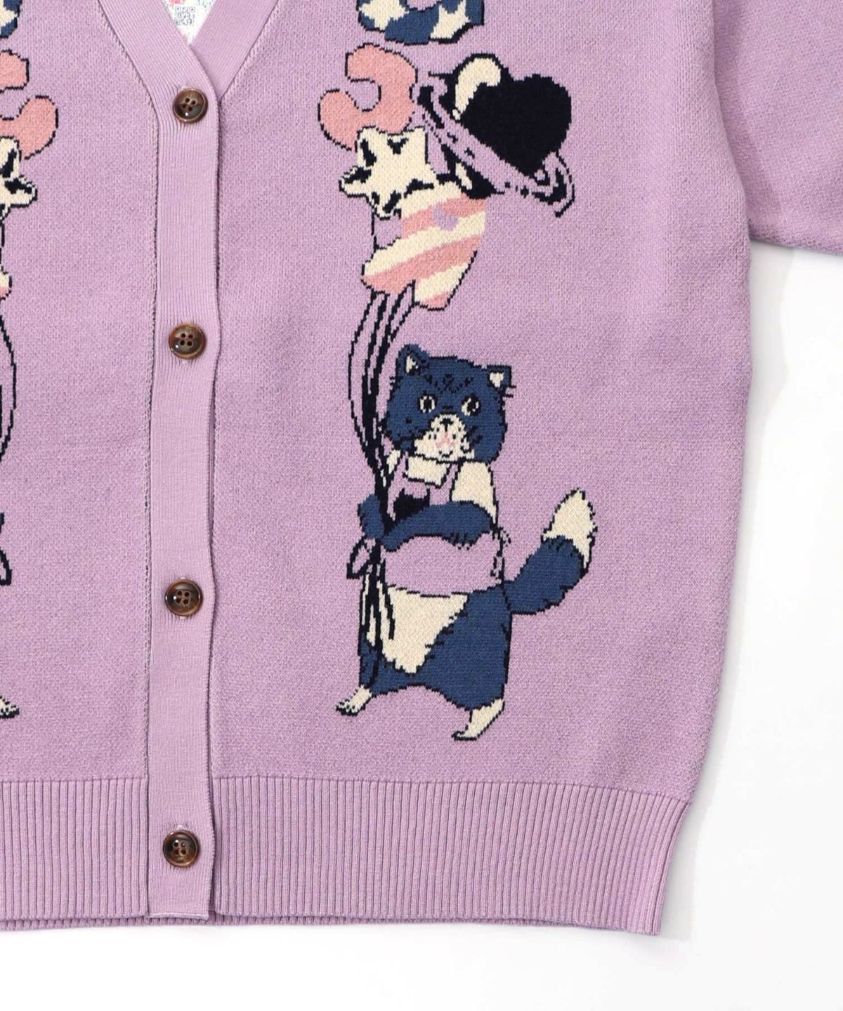 風船ネコちゃんジャガードニットカーディガン-22