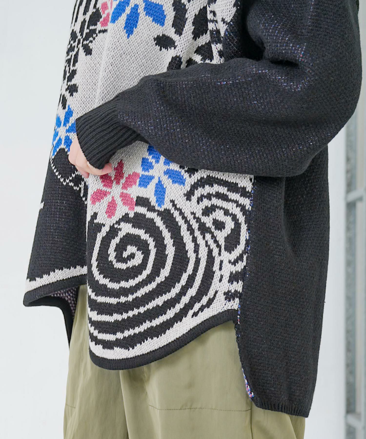 グラサンスカラーちゃんダブルジャガードニットプルオーバー-3