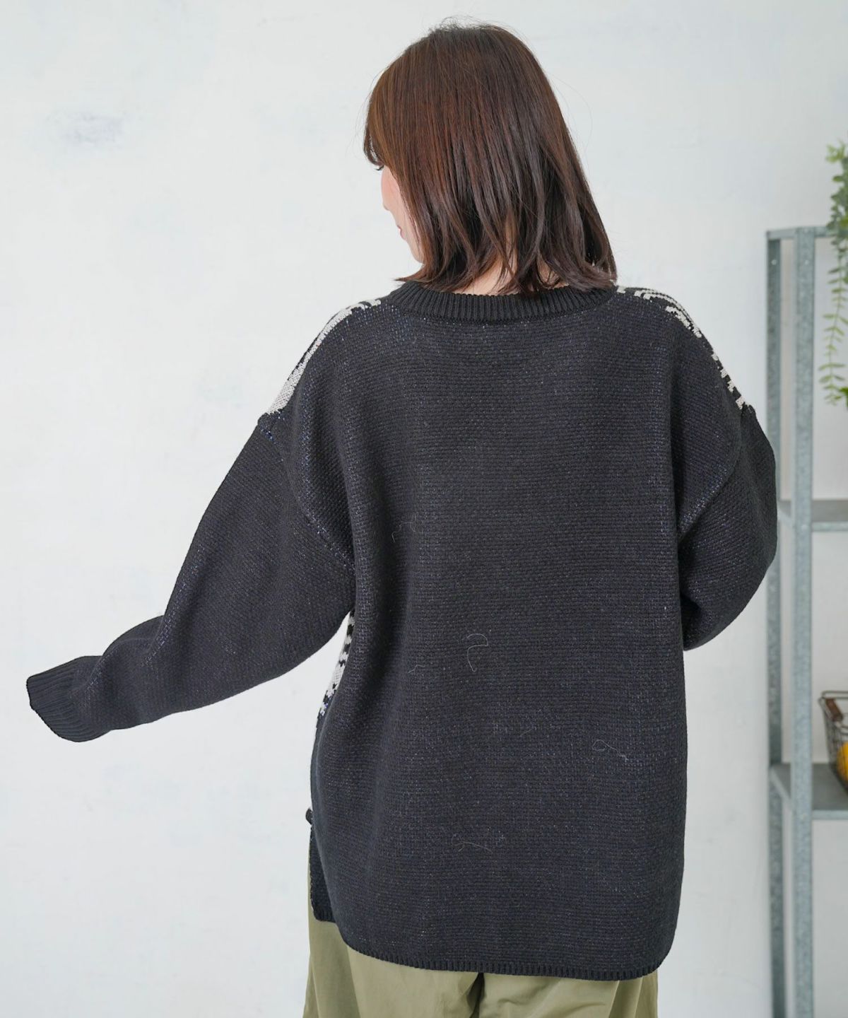 グラサンスカラーちゃんダブルジャガードニットプルオーバー-5