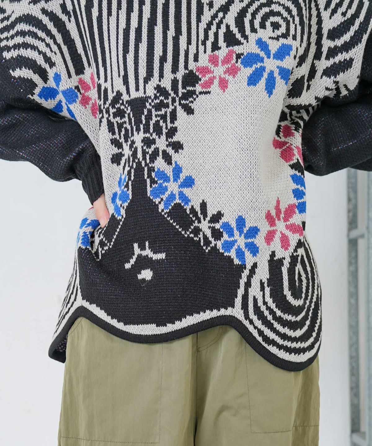 グラサンスカラーちゃんダブルジャガードニットプルオーバー-6