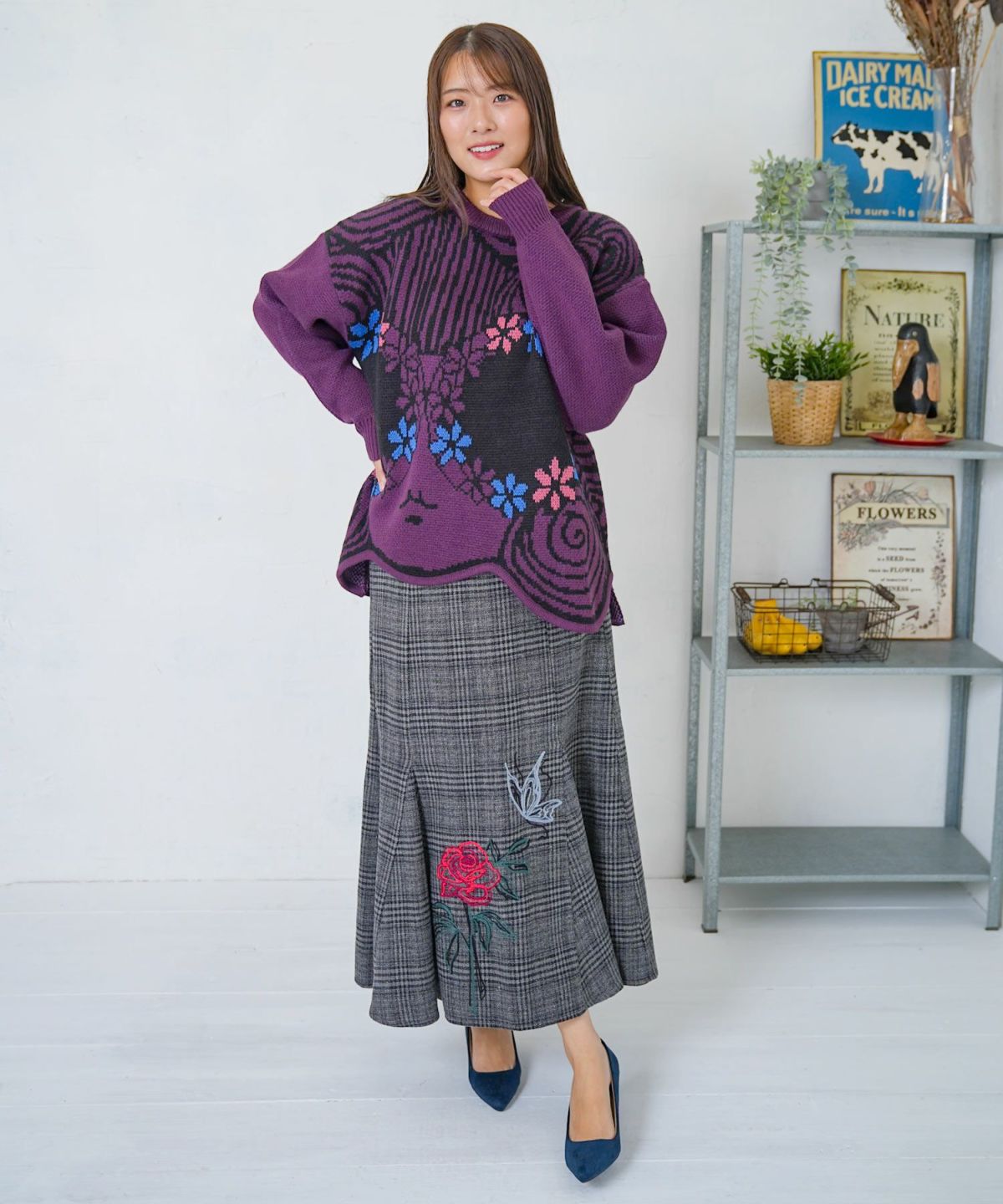 グラサンスカラーちゃんダブルジャガードニットプルオーバー-15