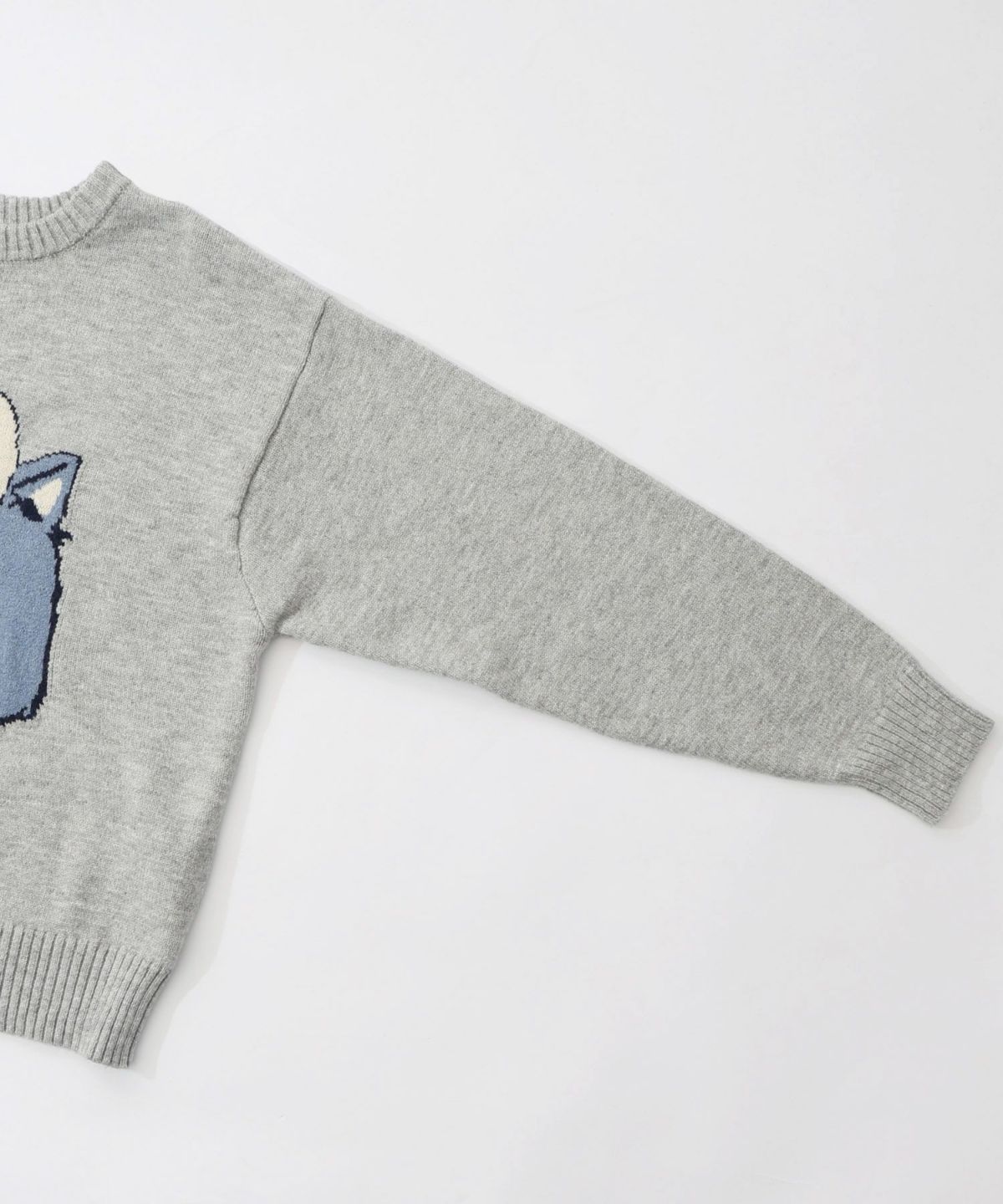 キャップネコ柄ジャガードニットプルオーバー-32