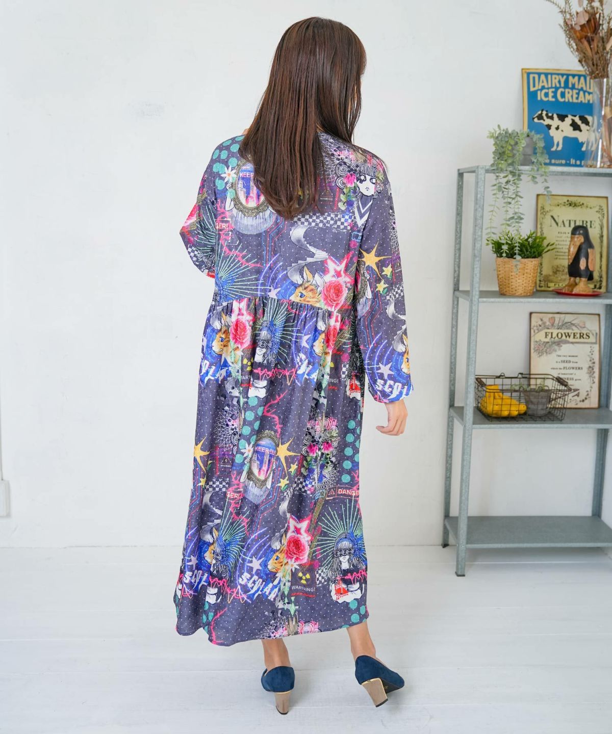 2柄展開クラッシュベロアワンピース-6