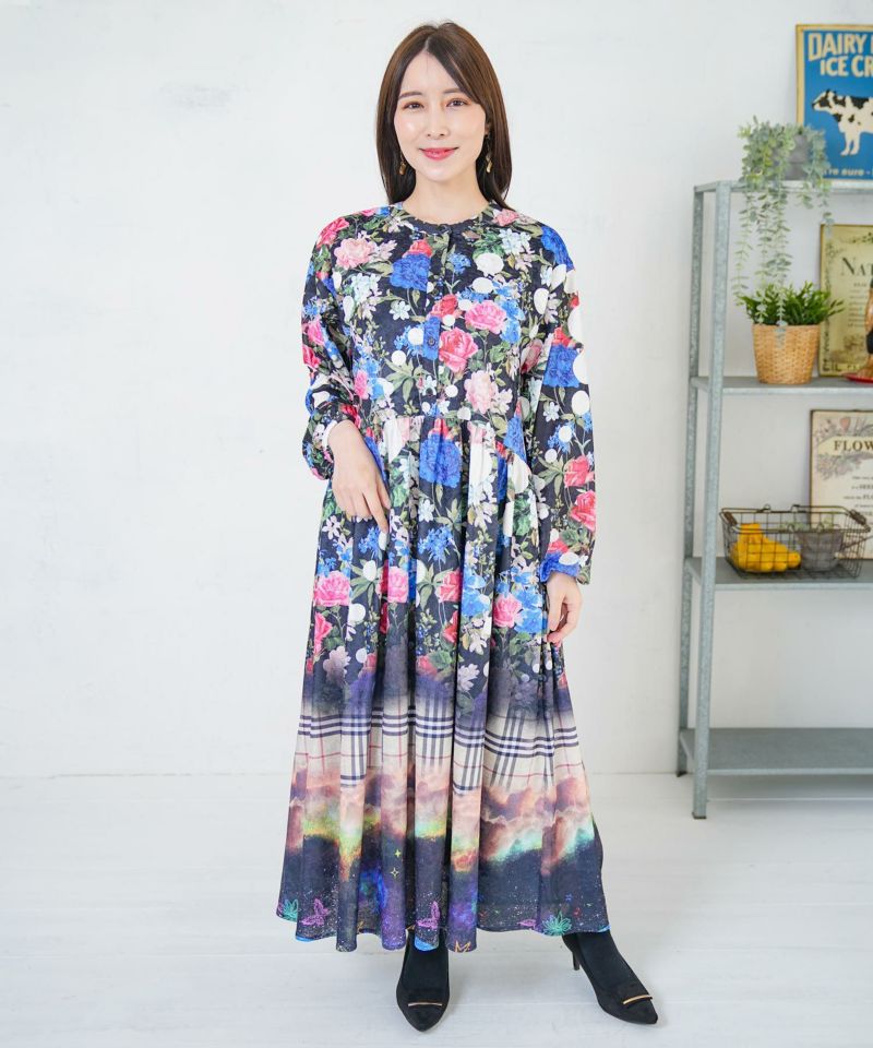 2柄展開クラッシュベロアワンピース-11