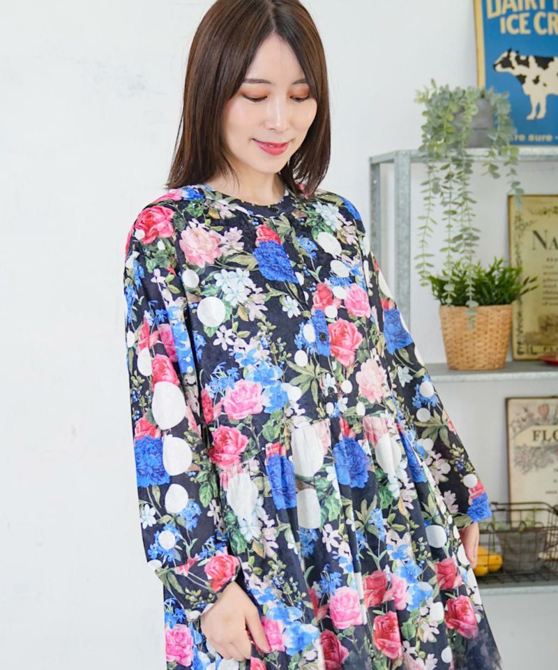 2柄展開クラッシュベロアワンピース-13