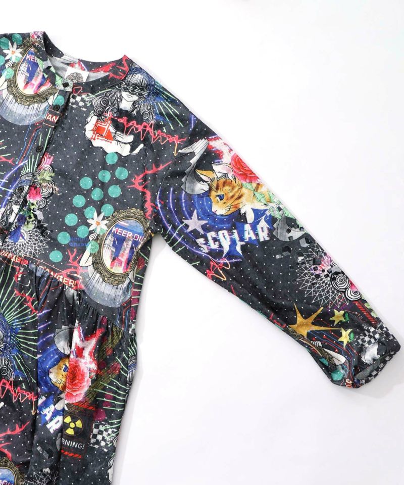 2柄展開クラッシュベロアワンピース-24