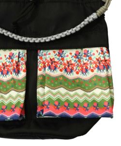 民族風柄配色パラコード付き巾着バッグ-10