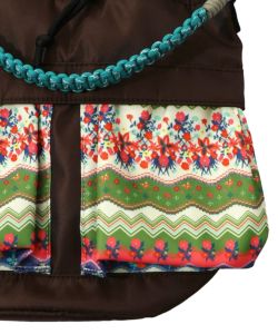 民族風柄配色パラコード付き巾着バッグ-12