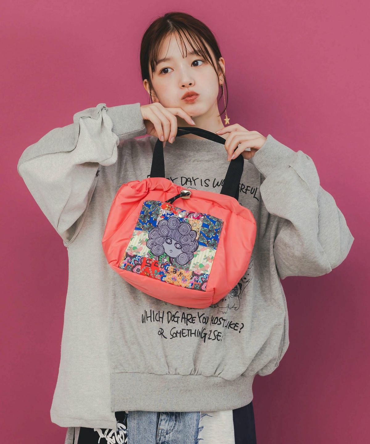 スカラーちゃん配色2wayハンドバッグ-2