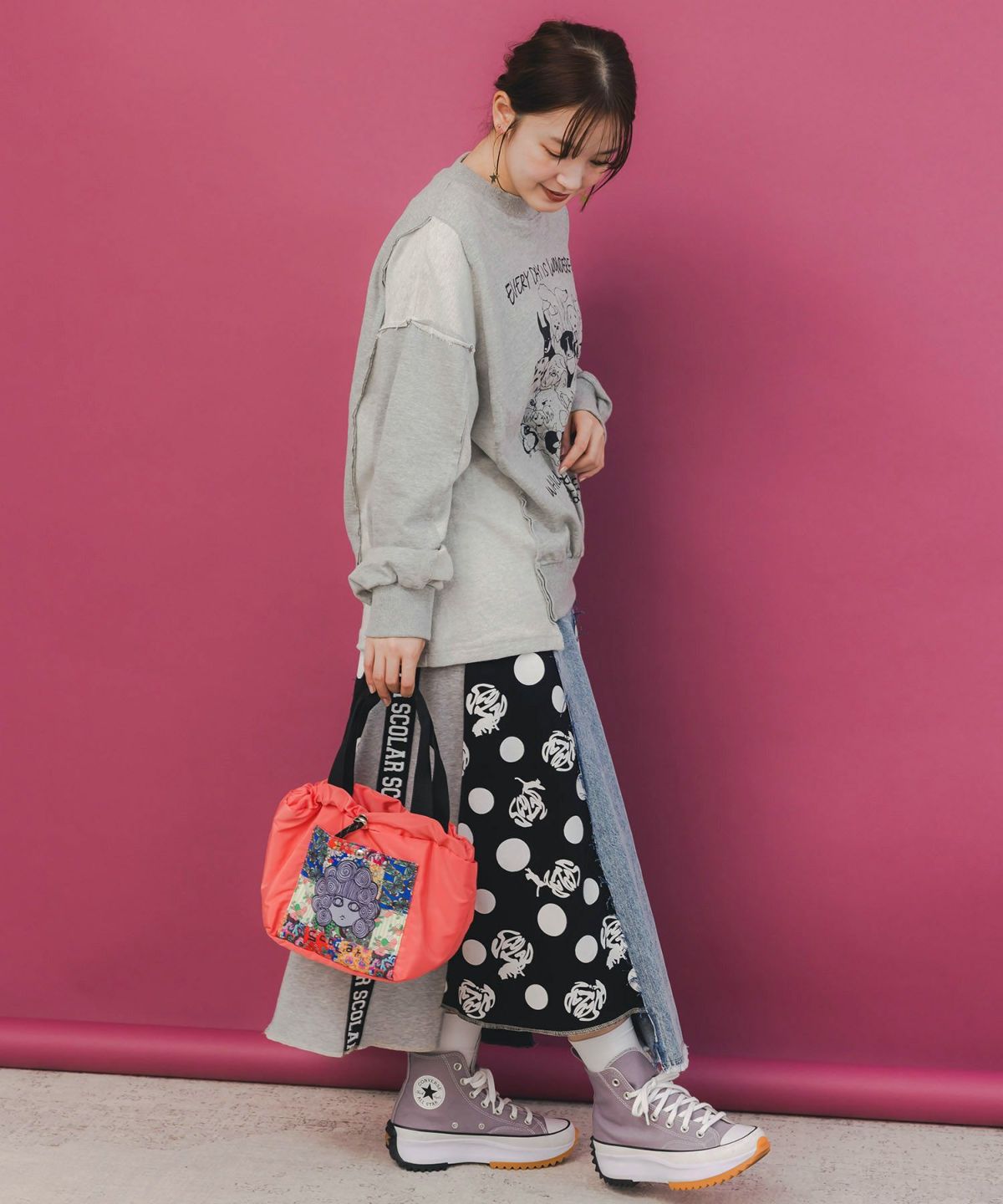 スカラーちゃん配色2wayハンドバッグ-3