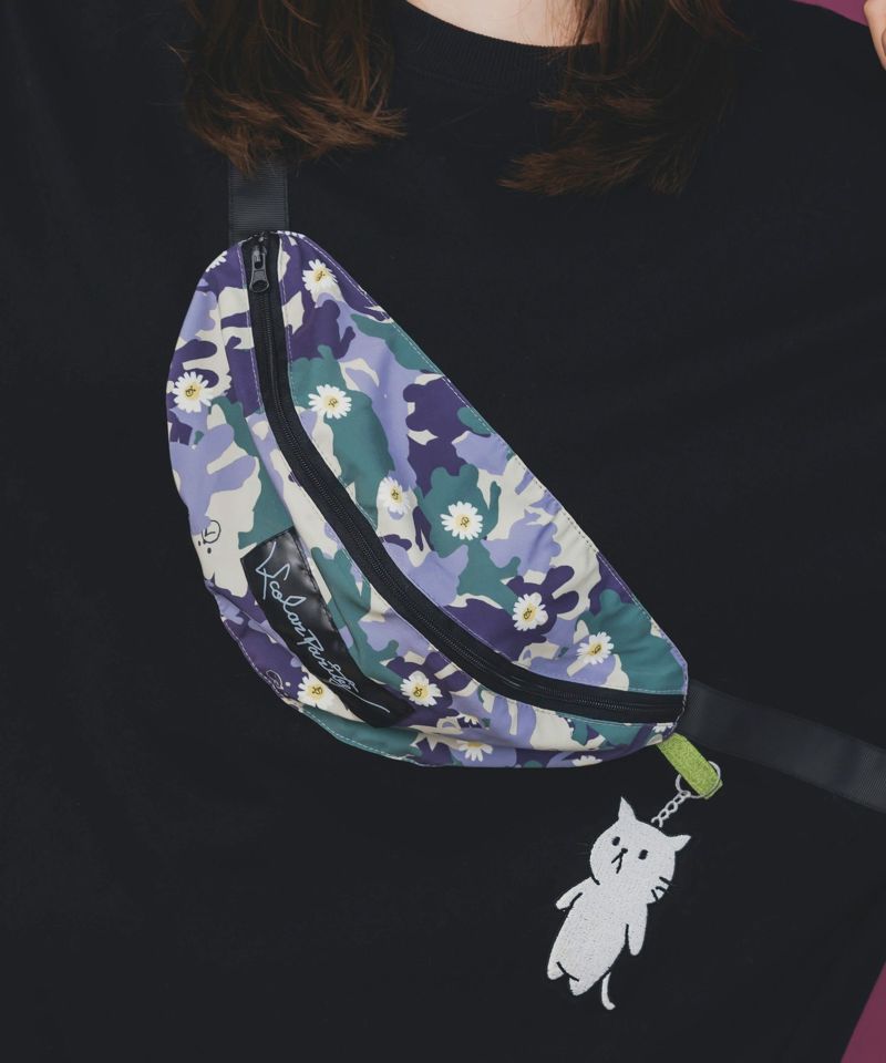 フェイクボディバッグ×ネコ刺繍付き裏毛プルオーバー-7