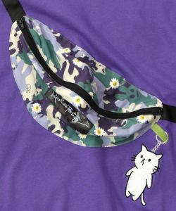 フェイクボディバッグ×ネコ刺繍付き裏毛プルオーバー-19