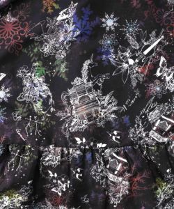 星座・楽器・雪の結晶柄 布帛×コーデュロイワンピ-21