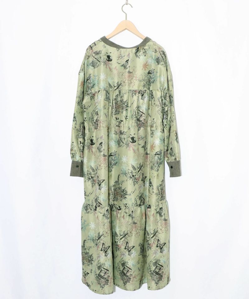 星座・楽器・雪の結晶柄 布帛×コーデュロイワンピ-23