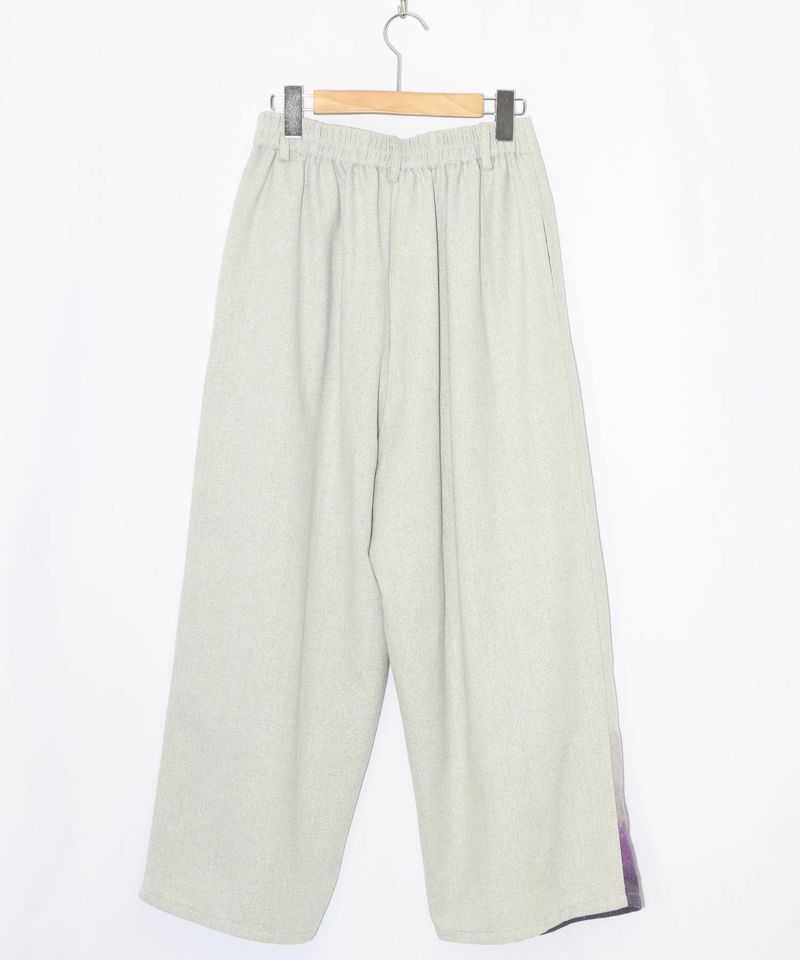 花柄裾グラデラメツイード×裏地パンツ-12