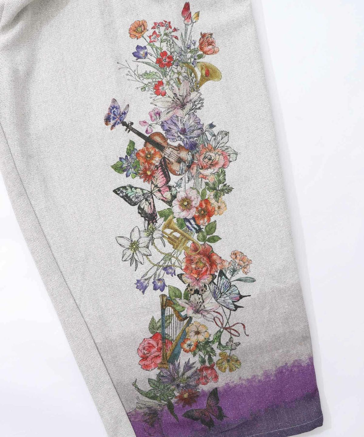 花柄裾グラデラメツイード×裏地パンツ-13