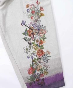 花柄裾グラデラメツイード×裏地パンツ-13