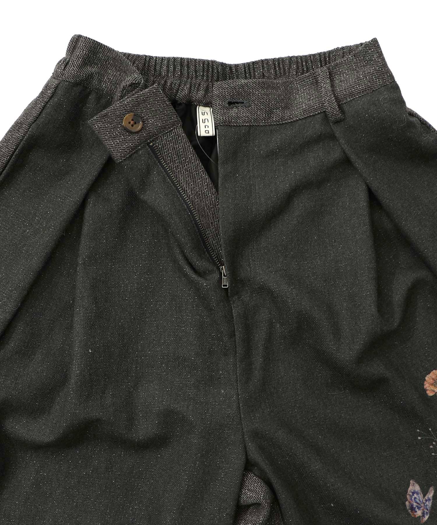 花柄裾グラデラメツイード×裏地パンツ-15