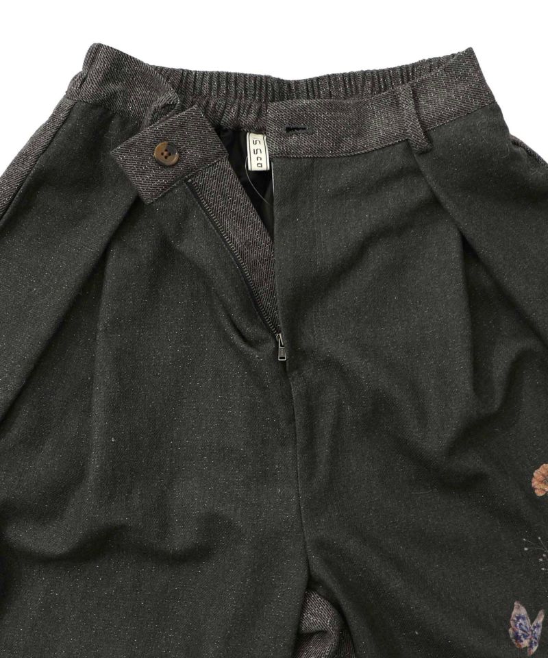 花柄裾グラデラメツイード×裏地パンツ-15