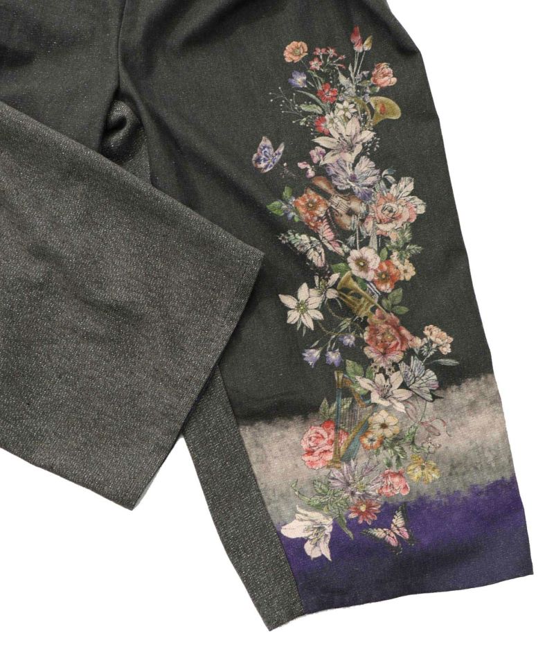 花柄裾グラデラメツイード×裏地パンツ-16