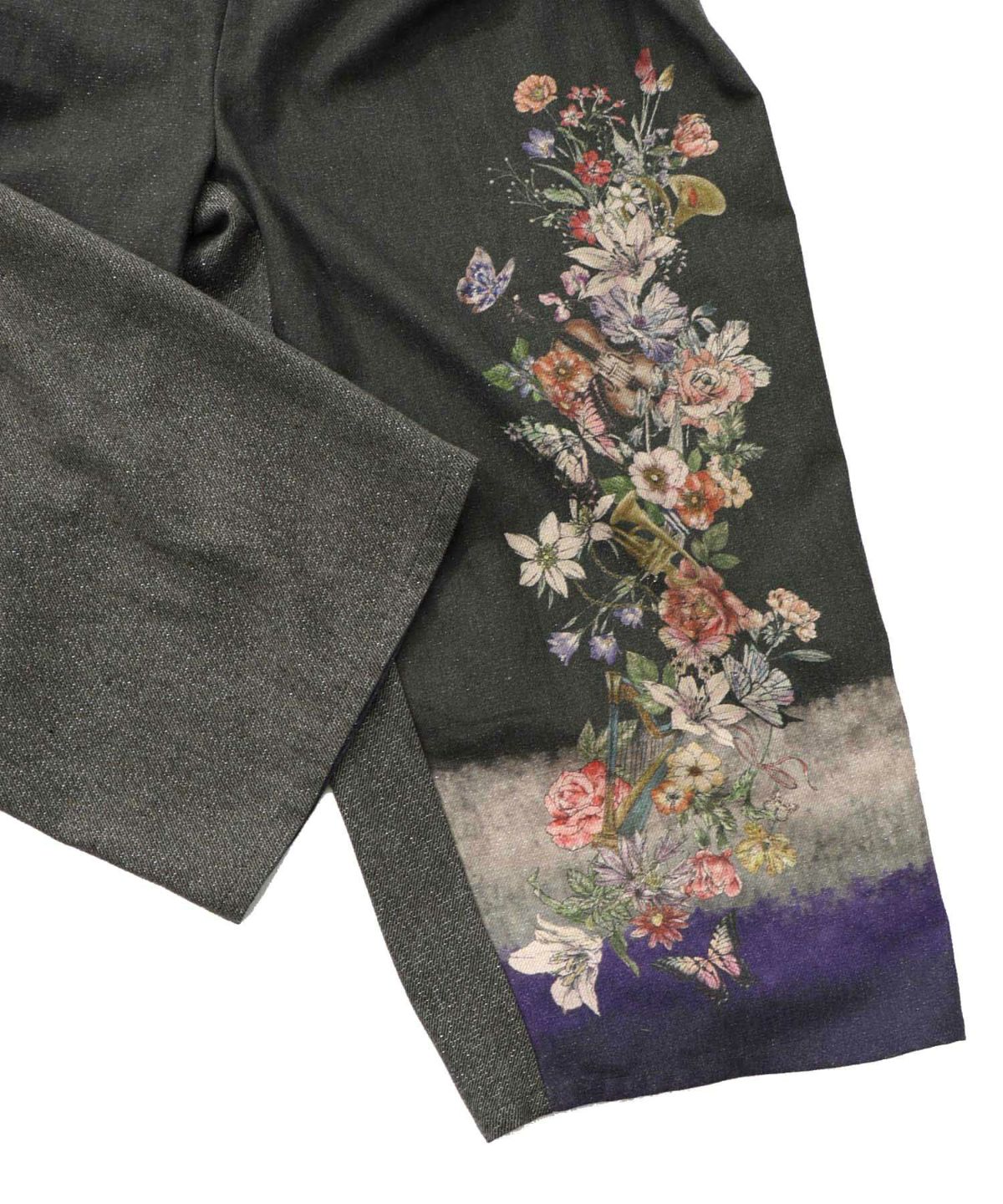 花柄裾グラデラメツイード×裏地パンツ-16