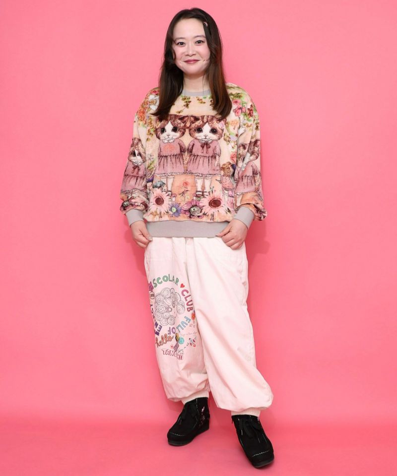 ネコ姉妹の秘密の花園 双面フランネルプルオーバー-2