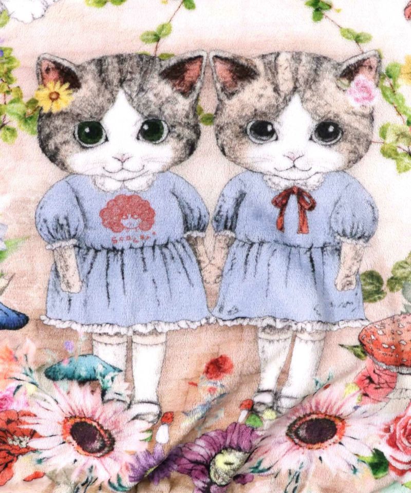 ネコ姉妹の秘密の花園 双面フランネルプルオーバー-9