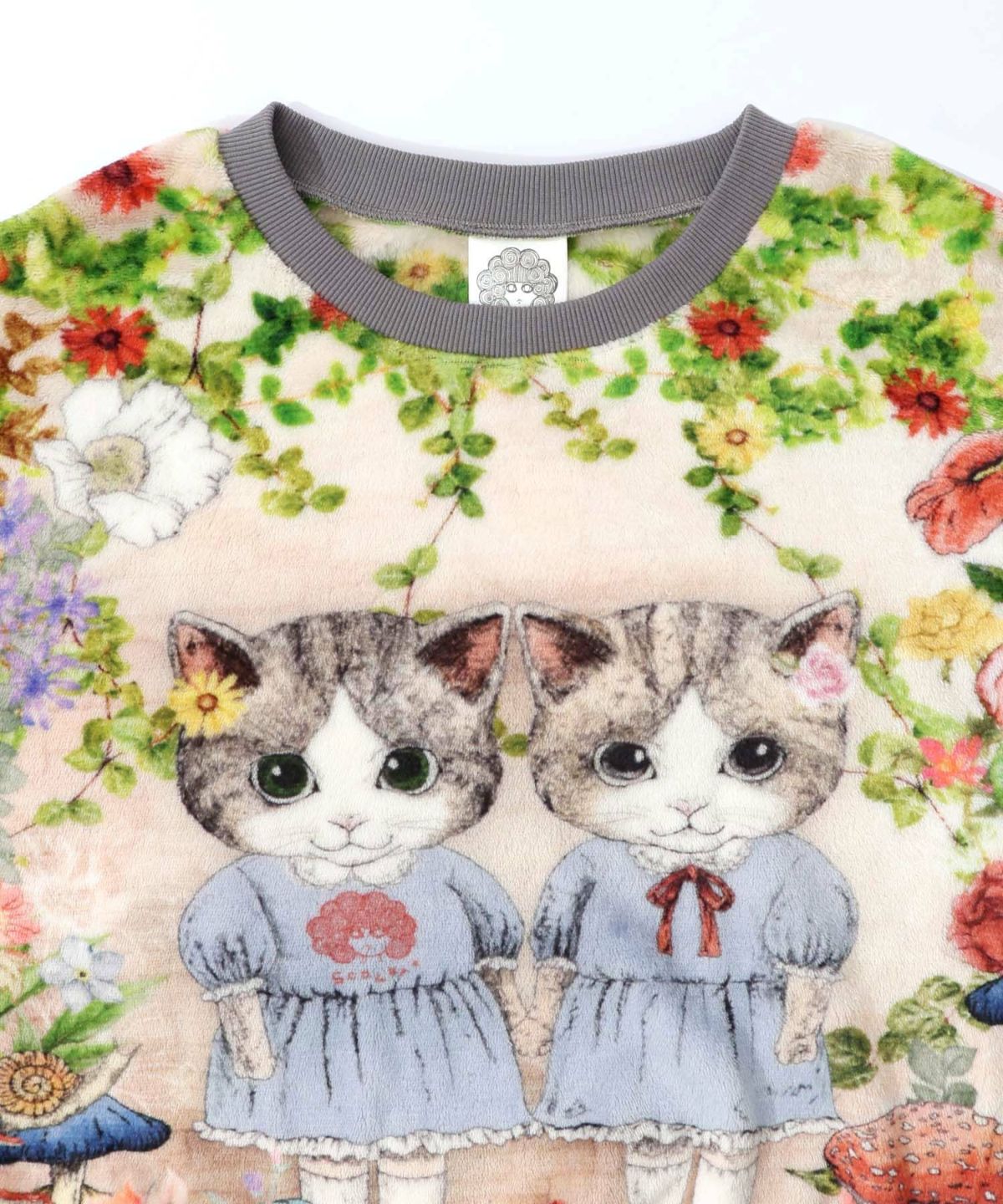 ネコ姉妹の秘密の花園 双面フランネルプルオーバー-10