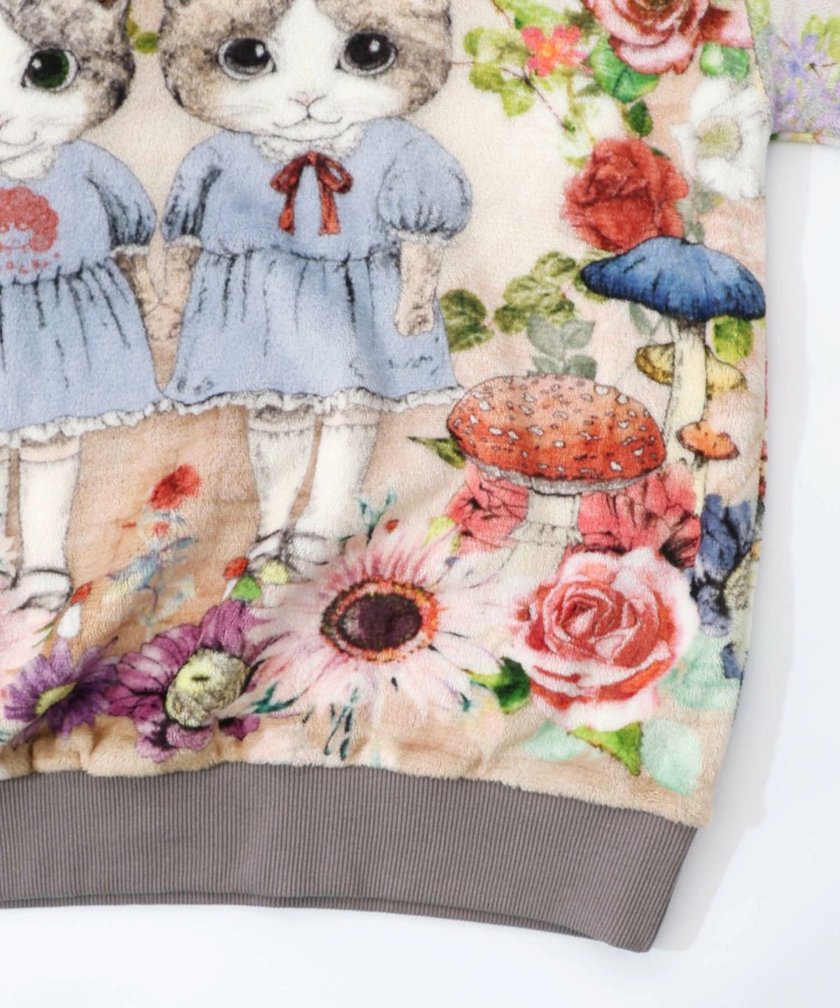 ネコ姉妹の秘密の花園 双面フランネルプルオーバー-12