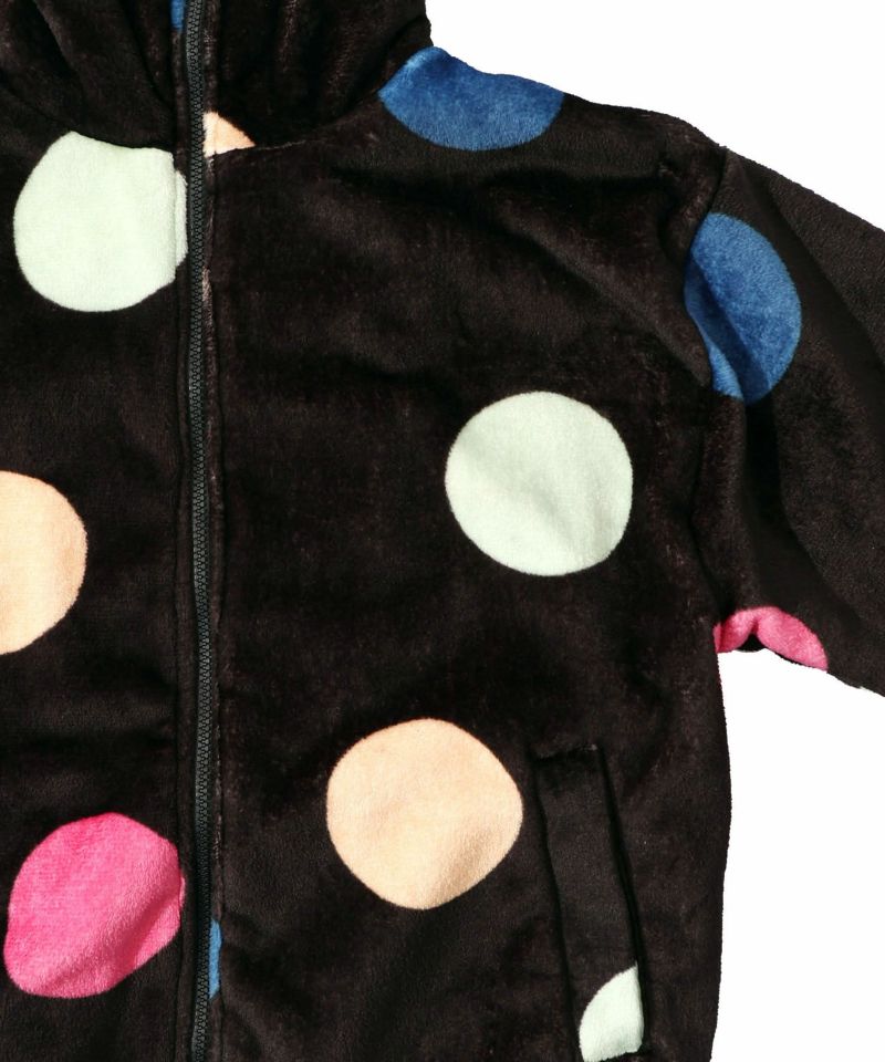 カラフルドット柄双面フランネルブルゾン-11