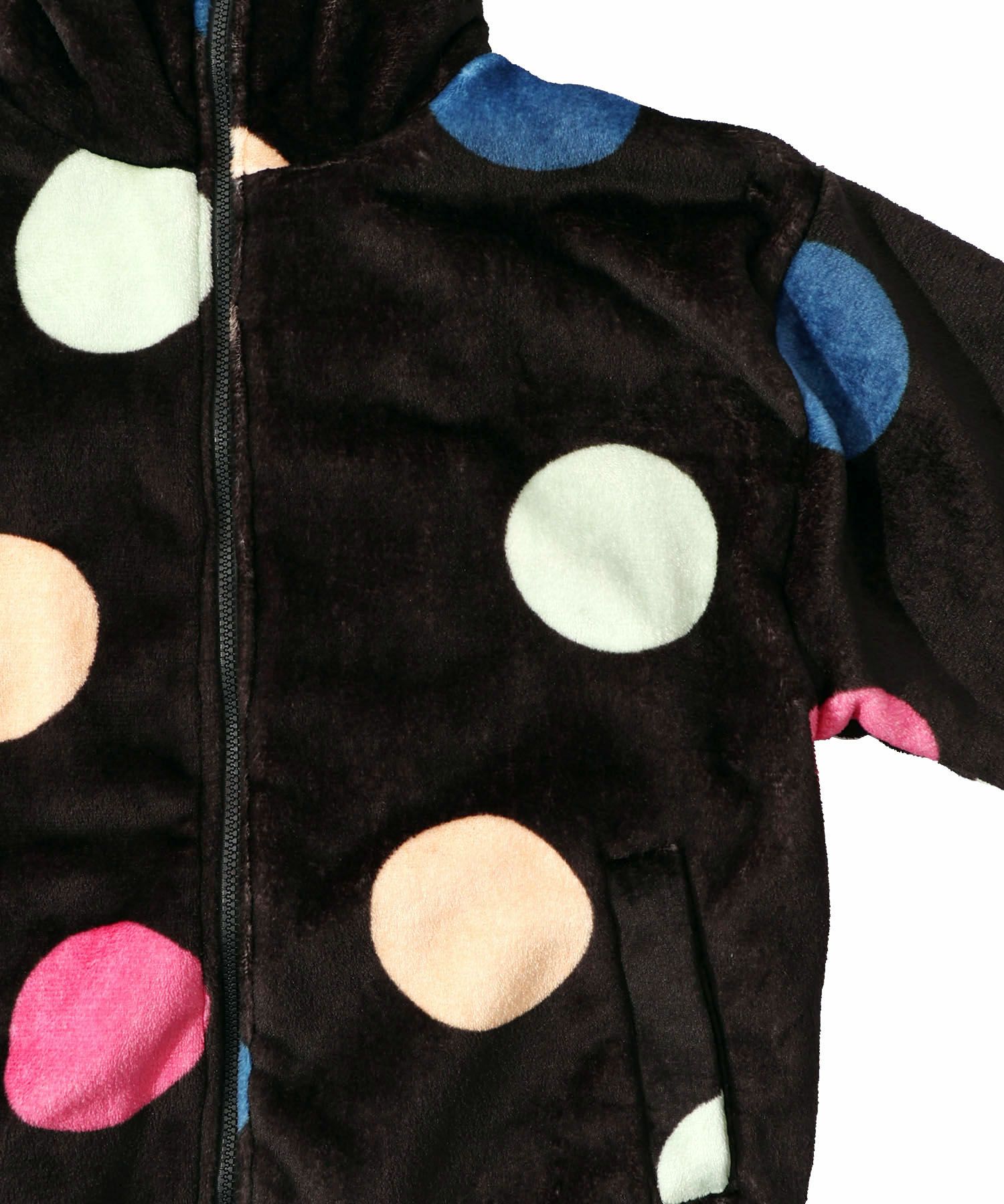 カラフルドット柄双面フランネルブルゾン-11