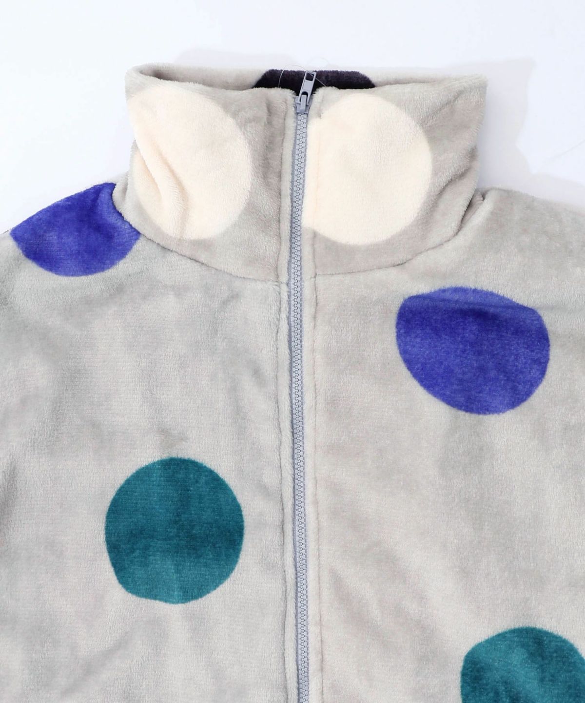 カラフルドット柄双面フランネルブルゾン-12