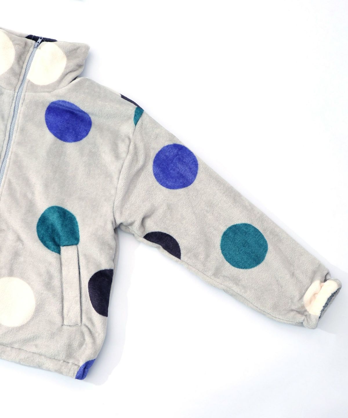 カラフルドット柄双面フランネルブルゾン-13